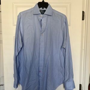 Ralph Lauren Blue Dress Shirt Classic Formal Wear